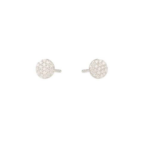 Yeva | Ear studs White Gold | Diamond Pavé