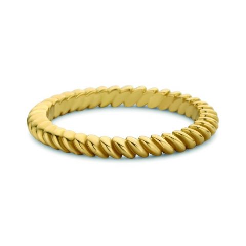 Minitials Twisted Stacking Ring | 18ct Gold