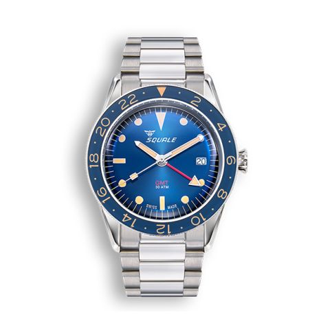 Squale Sub-39 GMT Vintage Blue Bracelet | 40mm SUB-39GMTB.BR22