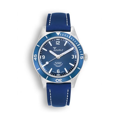 Squale Super-Squale Arabic Numerals Blue Leather | 38mm SUPERMBLBL.RLBL