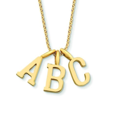 Minitials Three Oblique Necklace | 18ct Gold