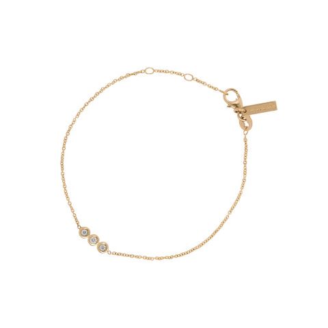 three diamond bracelet chain