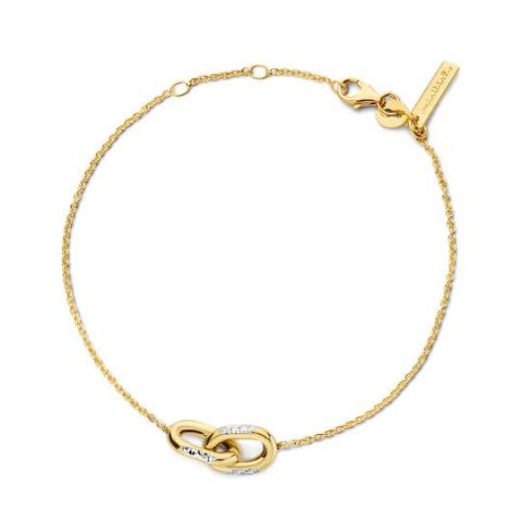 Minitials Two Unchained Bracelet | 18ct Gold