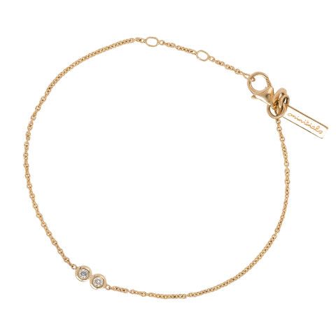 two diamond bracelet chain