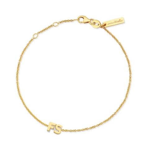 Minitials Two Signature Chain Bracelet | 18ct Gold