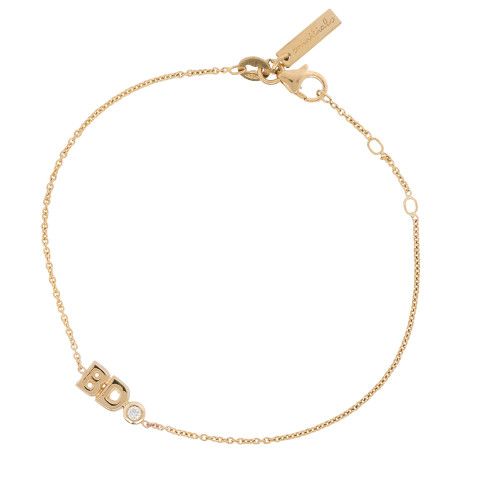 TWO INITIAL DIAMOND CHAIN BRACELET | 18CT GOLD