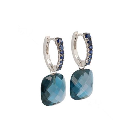 Varivello Set | White Gold & Sapphire | London Blue Topaz