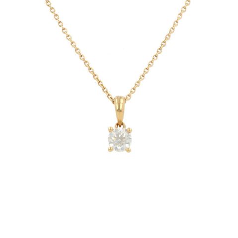 W | Diamond Pendant Yellow Gold | 0.50ct