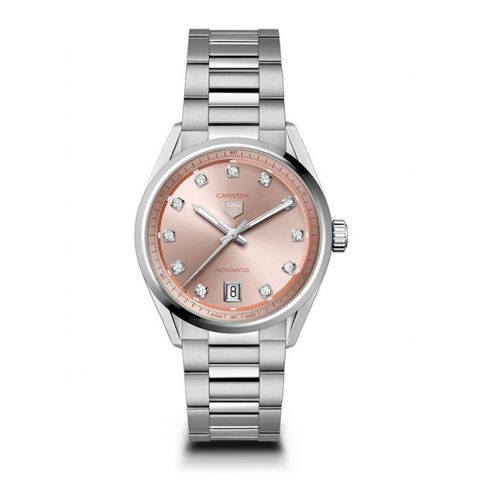 TAG Heuer Carrera Date Pink/Diamonds | 36mm WBN231D.BA0001
