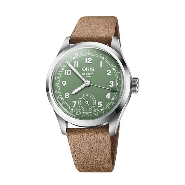 Oris Big Crown Pointer Date Calibre 403 Green/Leather | 40mm 01 403 7799 4067-07 6 20 09FC
