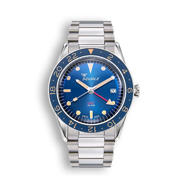 Squale Sub-39 GMT Vintage Blue Bracelet | 40mm