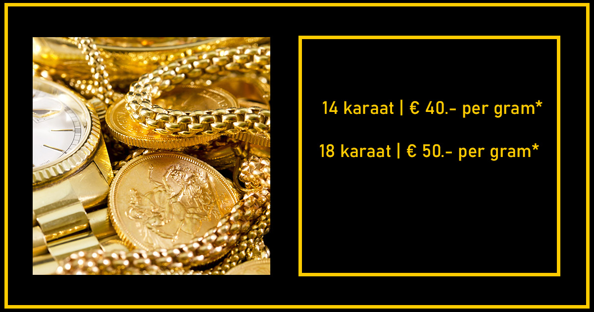 Ruil nu je oud goud in, goudprijs Historisch hoog. Juwelier van Willegen